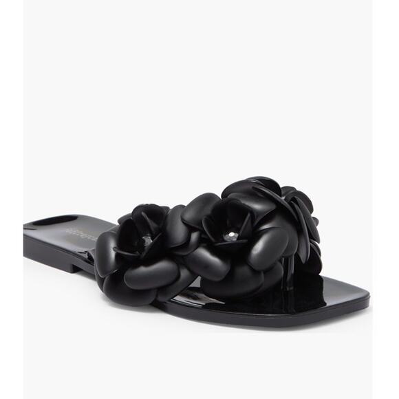 Jeffrey Campbell Floralee Slide Sandal Size US 7 NWOT Black - Picture 1 of 8